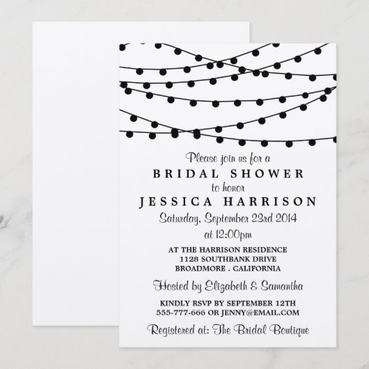 Zwart strakkerlicht op het Vrijgezellenfeest van R Kaart (Voorkant / Achterkant)