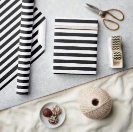 Zwart strippes omslagpapier cadeaupapier