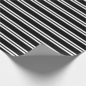Zwart strips cadeaupapier (Hoek)