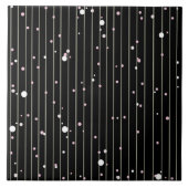 Zwart strips tegeltje (Voorkant)