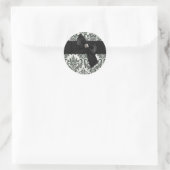 Zwart Stropdas Affair Seal/Sticker Ronde Sticker (Tas)