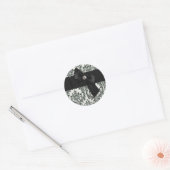 Zwart Stropdas Affair Seal/Sticker Ronde Sticker (Envelop)
