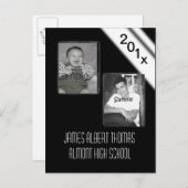 Zwart Stropdas Afstudeerder Kaart (Voorkant / Achterkant)