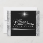 Zwart Stropdas Bewaar de datum Save The Date (Voorkant)