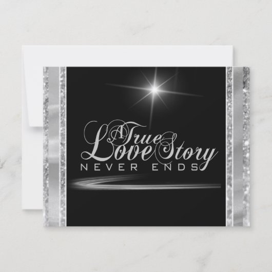 Zwart Stropdas Bewaar de datum Save The Date (Voorkant)