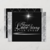 Zwart Stropdas Bewaar de datum Save The Date (Voorkant / Achterkant)