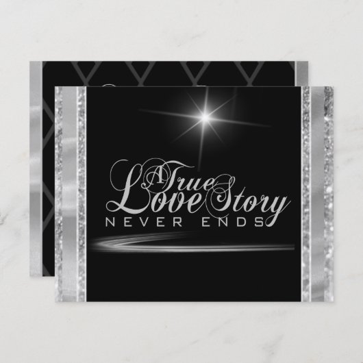 Zwart Stropdas Bewaar de datum Save The Date (Voorkant / Achterkant)