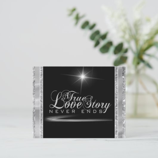 Zwart Stropdas Bewaar de datum Save The Date (Staand voorkant)