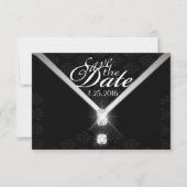 Zwart Stropdas Bewaar de datum Save The Date (Voorkant)