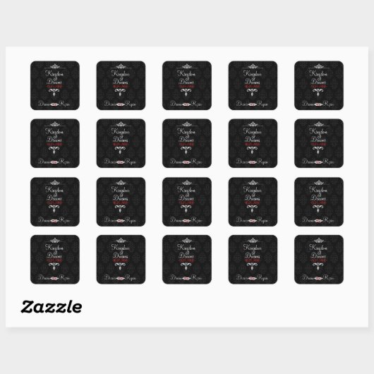 Zwart Stropdas cadeau Stickers (Vel)