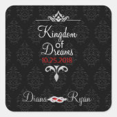 Zwart Stropdas cadeau Stickers (Voorkant)