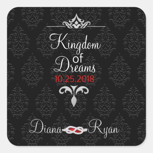 Zwart Stropdas cadeau Stickers (Voorkant)