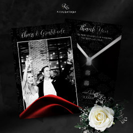 Zwart Stropdas Diamond bedankkaart