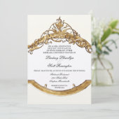 Zwart Stropdas Elegance 2, Golden Repetisal Dinner Kaart (Staand voorkant)