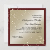 Zwart Stropdas Elegance Champagne Wijn Trouwkaarte Kaart (Voorkant)