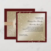 Zwart Stropdas Elegance Champagne Wijn Trouwkaarte Kaart (Voorkant / Achterkant)