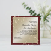 Zwart Stropdas Elegance Champagne Wijn Trouwkaarte Kaart (Staand voorkant)