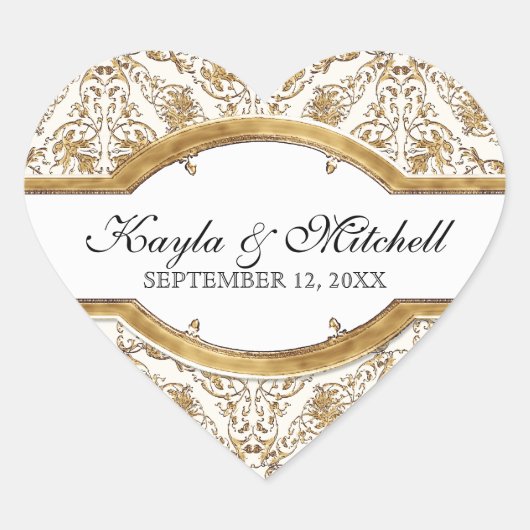 Zwart Stropdas Elegantie 2, Golden bijpassende Sti Hart Sticker (Voorkant)