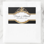 Zwart Stropdas Elegantie 2, Golden bijpassende Sti Rechthoekige Sticker (Tas)