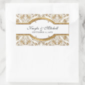 Zwart Stropdas Elegantie 2, Golden bijpassende Sti Rechthoekige Sticker (Tas)