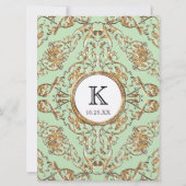 Zwart Stropdas Elegantie 2, Golden Wedding Invitat Kaart (Achterkant)