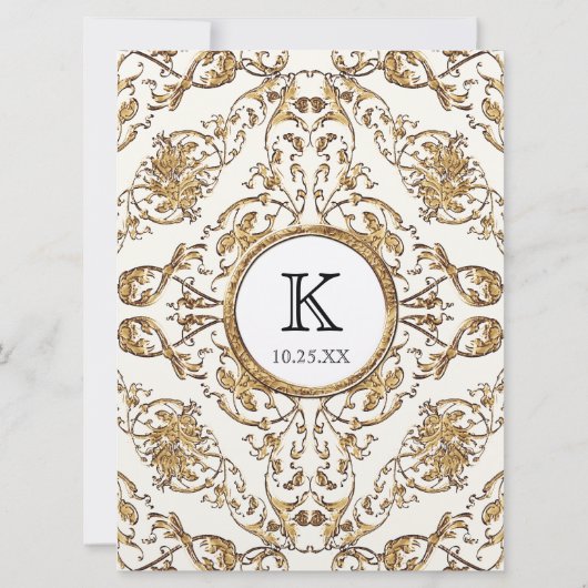 Zwart Stropdas Elegantie 2, Golden Wedding Invitat Kaart (Achterkant)