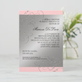 Zwart Stropdas elegantie, Bridal Shower-uitnodigin Kaart (Staand voorkant)