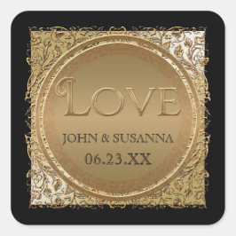 Zwart Stropdas Elegantie, Bruiloft Douche Sticker