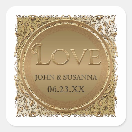 Zwart Stropdas Elegantie, Bruiloft Douche Sticker (Voorkant)