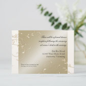 Zwart Stropdas Elegantie, Champagne bruiloft Detai Kaart (Staand voorkant)