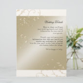 Zwart Stropdas Elegantie, Champagne Cream Trouwkaa Kaart (Staand voorkant)