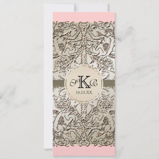 Zwart Stropdas Elegantie, Champagne Silver Bruilof Kaart (Achterkant)