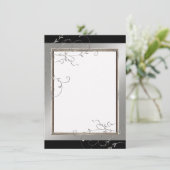 Zwart Stropdas Elegantie, dank u notities Kaarten (Staand voorkant)