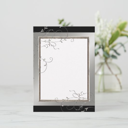 Zwart Stropdas Elegantie, dank u notities Kaarten (Staand voorkant)