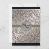 Zwart Stropdas Elegantie, dank u notities Kaarten (Achterkant)