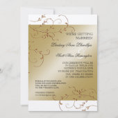 Zwart Stropdas elegantie, Golden Save the Date Inv (Voorkant)