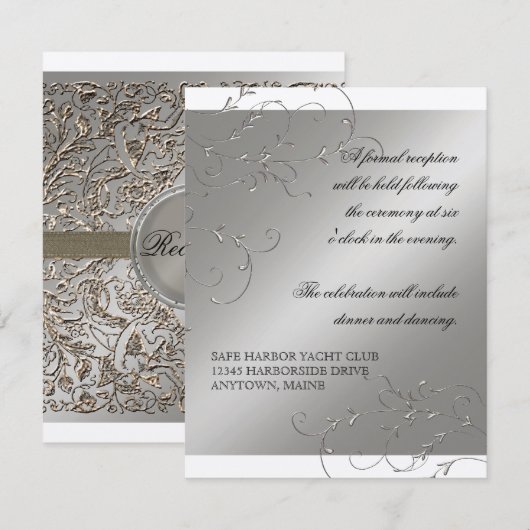 Zwart Stropdas elegantie, Opvanguitnodigingen Informatiekaartje (Voorkant / Achterkant)