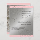 Zwart Stropdas elegantie, Opvanguitnodigingen Kaart (Voorkant / Achterkant)