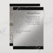 Zwart Stropdas Elegantie, Routebeschrijving Hotel  Informatiekaartje (Voorkant / Achterkant)