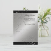 Zwart Stropdas Elegantie, Routebeschrijving Hotel  Informatiekaartje (Staand voorkant)