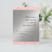 Zwart Stropdas elegantie, RSVP-reactiekaart RSVP Kaartje (Staand voorkant)