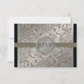 Zwart Stropdas Elegantie, RSVP-Respons Kaarten RSVP Kaartje (Achterkant)