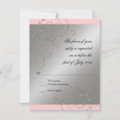 Zwart Stropdas Elegantie, RSVP Response Kaart (Voorkant)