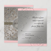 Zwart Stropdas Elegantie, RSVP Response Kaart (Voorkant / Achterkant)