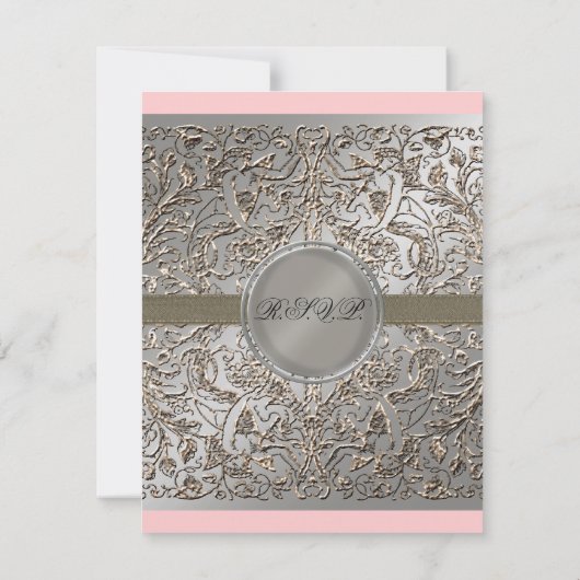 Zwart Stropdas Elegantie, RSVP Response Kaart (Achterkant)