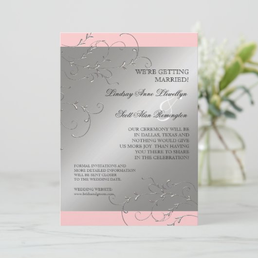 Zwart Stropdas elegantie, zilver sparen de Datum n Save The Date