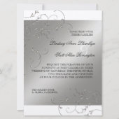 Zwart Stropdas Elegantie, Zilveren bruiloft uitnod Kaart (Voorkant)