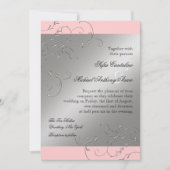 Zwart Stropdas Elegantie, Zilveren bruiloft uitnod Kaart (Voorkant)