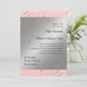 Zwart Stropdas Elegantie, Zilveren bruiloft uitnod Kaart (Staand voorkant)