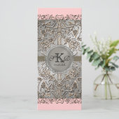 Zwart Stropdas Elegantie, Zilveren bruiloft uitnod Kaart (Staand voorkant)